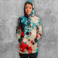 Blue Splash - Hooded Dress