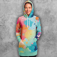Pastel Fan - Hooded Dress