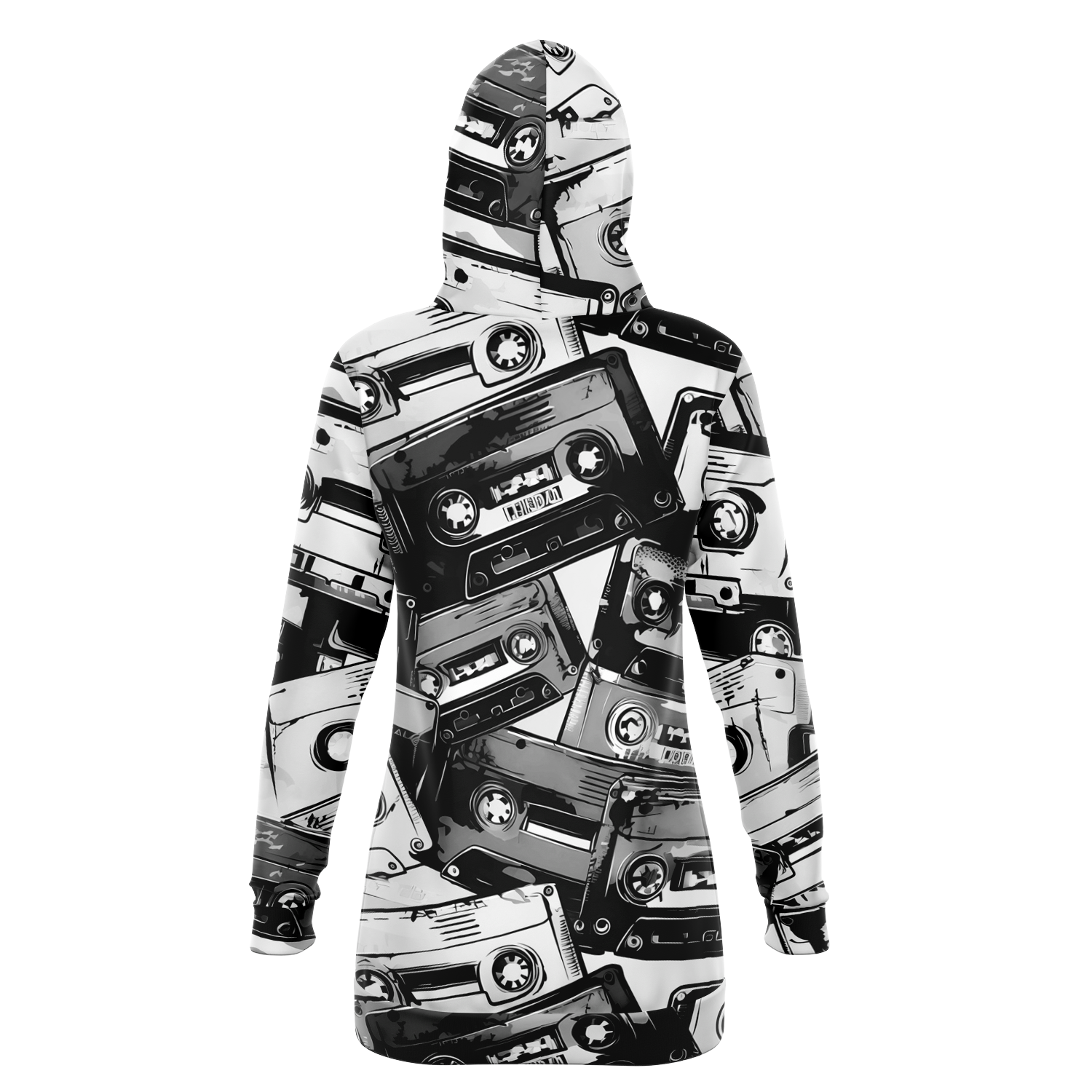 Music Fan BW - Hooded Dress