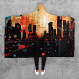 Sunset City Art - Hooded Blanket