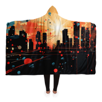 Sunset City Art - Hooded Blanket