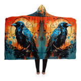 Sunset Crows - Hooded Blanket